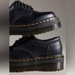 Dr. Martens Black Leather Derby W 11 M10 EU43 8053 41 Quad Arc Oxford Flats new